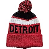 vkawesr City Beanie Knit Hat with Pom Winter Cuffed Cap Sport Fans Gift for Men Women