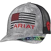 Ariat Youth American Flag Embroidered Cap, Grey/White
