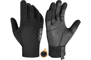 HANDLANDY Winter Running Gloves for Women & Men, Windproof Water-Resistant Thermal Touchscreen Liner Gloves for Cycling, Hiking, Driving, Freezer Work