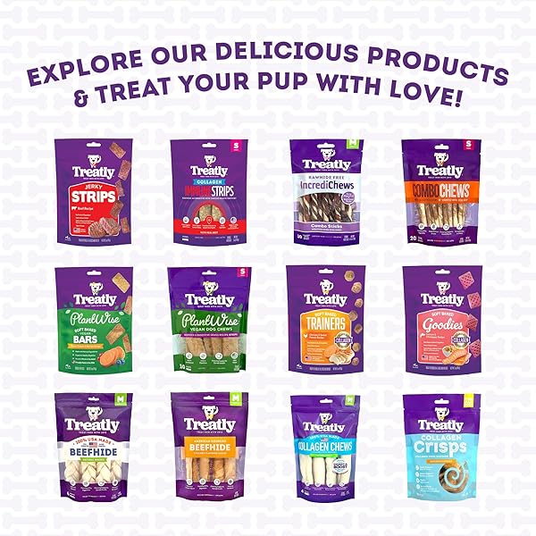 TREATLY USA COLLAGEN TWIST ROLLS 12-13″ DOG CHEW TREATS – CHICKEN MARINADE FLAVOR, 4 COUNT/1 PACK