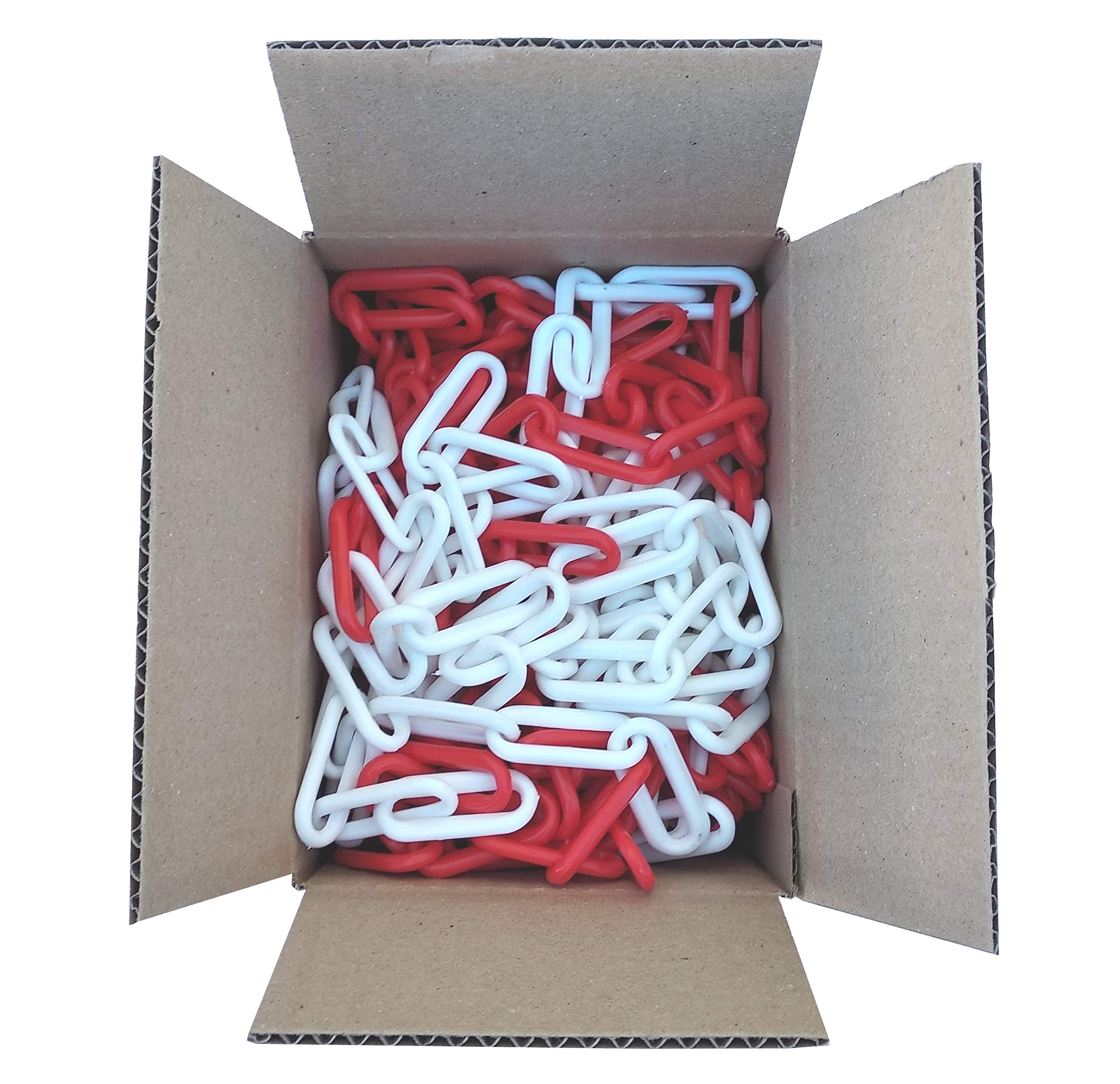 SNS SAFETY LTD Red and White Plastic Chain 6mm 12.5 Meters (41 feet)