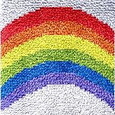 Numptain Latch Hook Kit For Beginners - Butterfly Pattern Rug, 12x12 Inch DIY Craft