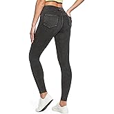 IUGA Stretchy Jeans for Women High Waist Jeggings Tummy Control Skinny Jeans Pull on Leggings with Pockets Trendy Casual