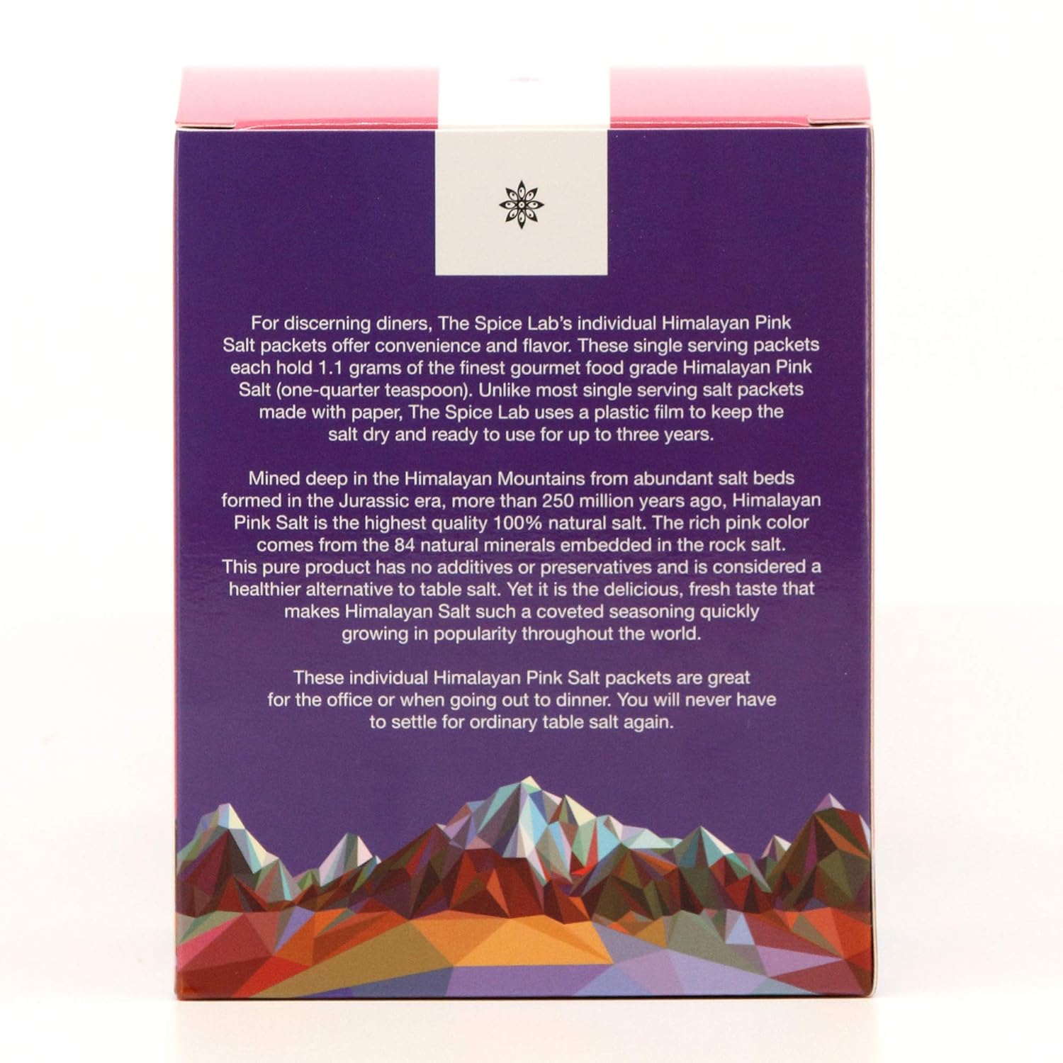 The Spice Lab Himalayan Pink Salt - Fine - 50 Salt Packets- Gourmet Pure Crystal - Pink Himalayan Salt is Nutrient and Mineral Dense for Health - Kosher & Natural Certified : Sea Salts : Grocery & Gourmet Food