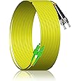 XWYWX 2M/6.6FT(2PCS) SC/APC to ST/UPC SM DX LSZH 3.0mm Indoor Fiber Optic Patch Cord, SC to ST Single Mode 9/125μm Duplex SC-ST Optical Fiber Jumper Cable Compatible with OS1&OS2-XSATU121-2
