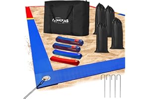YNSZAS Professional Beach Volleyball Lines for Sand, 26.3' x 52.6'| 30' x 60',2 Inch Official Standard,Upgraded Weather Resistance,Volley Ball Court with Metal Anchors & Sand Bags for Indoor & Outdoor