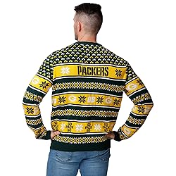 FOCO Standard NFL Big Logo Ugly Sweater, Team Color