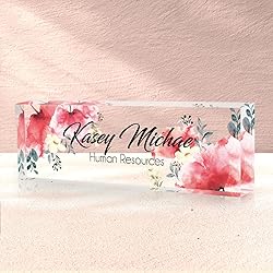 Desk Name Plate Personalized, Custom Name Plate for