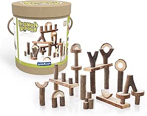 Guidecraft Branch Blocks - 36 Piece Kid's Wooden Unit Building Set, Stacking Sorting Toy for Toddlers