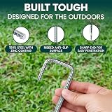 Green Haven Heavy Duty Tent Pegs 10 Pack 8mm x 12in Zinc Galvanised J-Pin view 4
