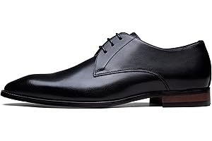 Jousen Men's Dress Shoes Leather Wingtip Formal Business Oxford Shoes Brogue Retro Derby Dress Shoes for Men