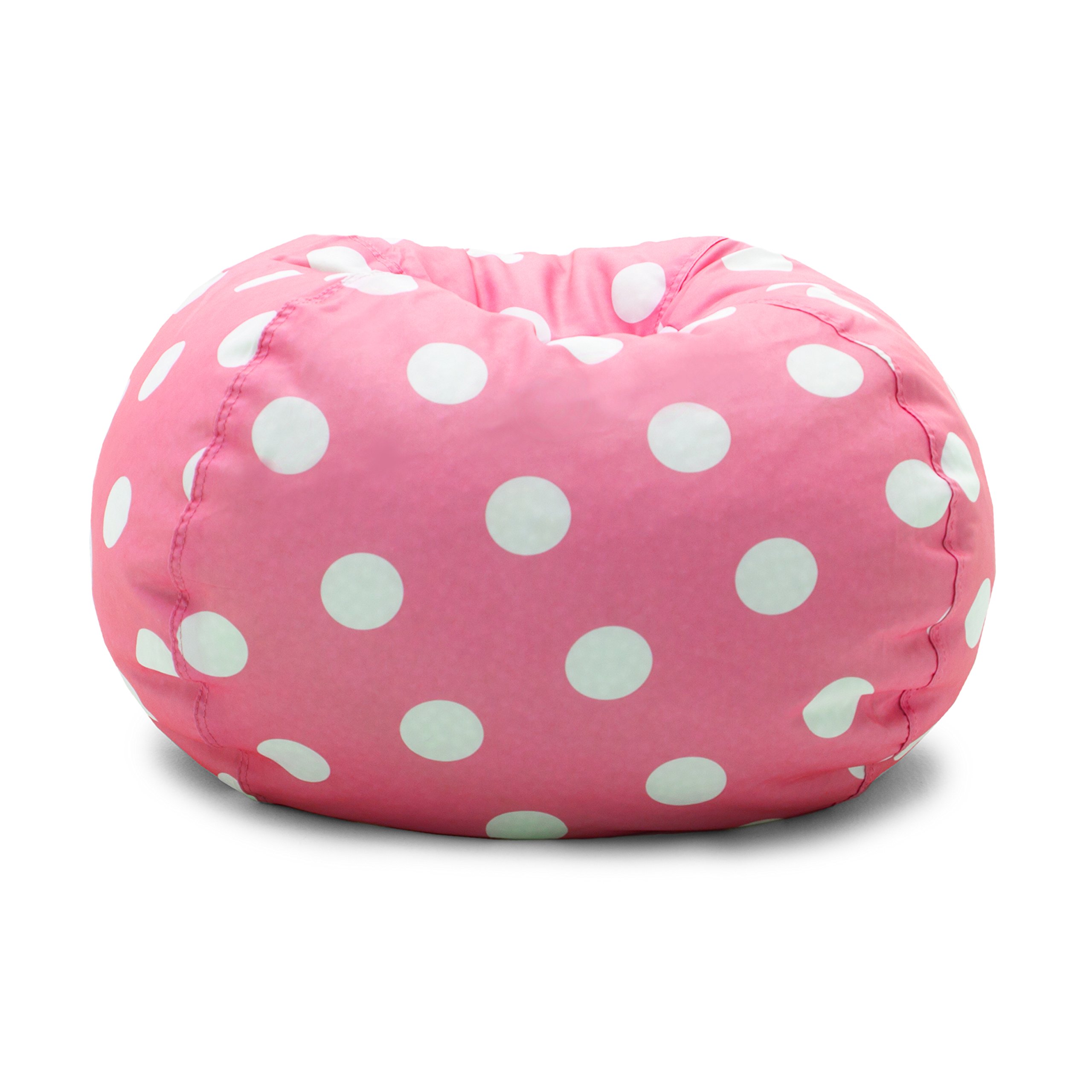 Big Joe , Candy Pink Polka Dot Classic Bean Bag Chair, White Buy