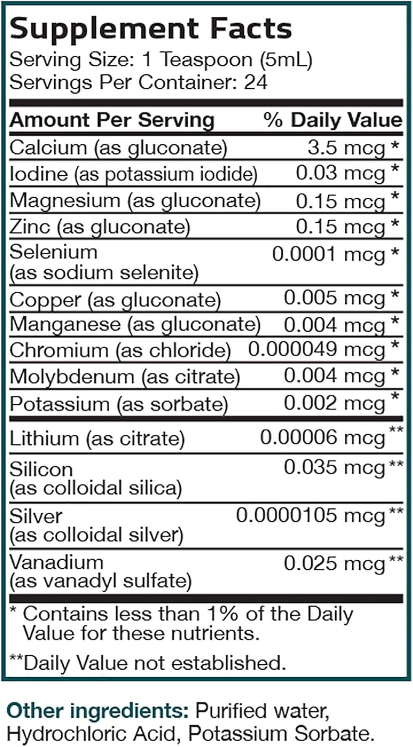Bronson Colloidal Trace Minerals High Potency Chemical Free Microscopic Essential Mineral Particles, 4 fl. oz.: Health & Personal Care
