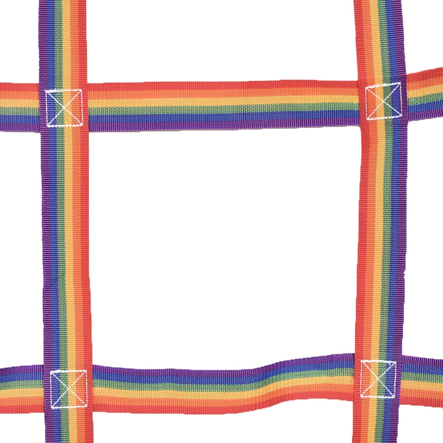 Glum Climbing Net Playground Climbers Rainbow Ribbon Physical Training Climbing Cargo Net Climbing Trellis Netting Outdoor Sports Play Kids Toys for Backyard Garden90x48 Inches Handy: Arts, Crafts & Sewing