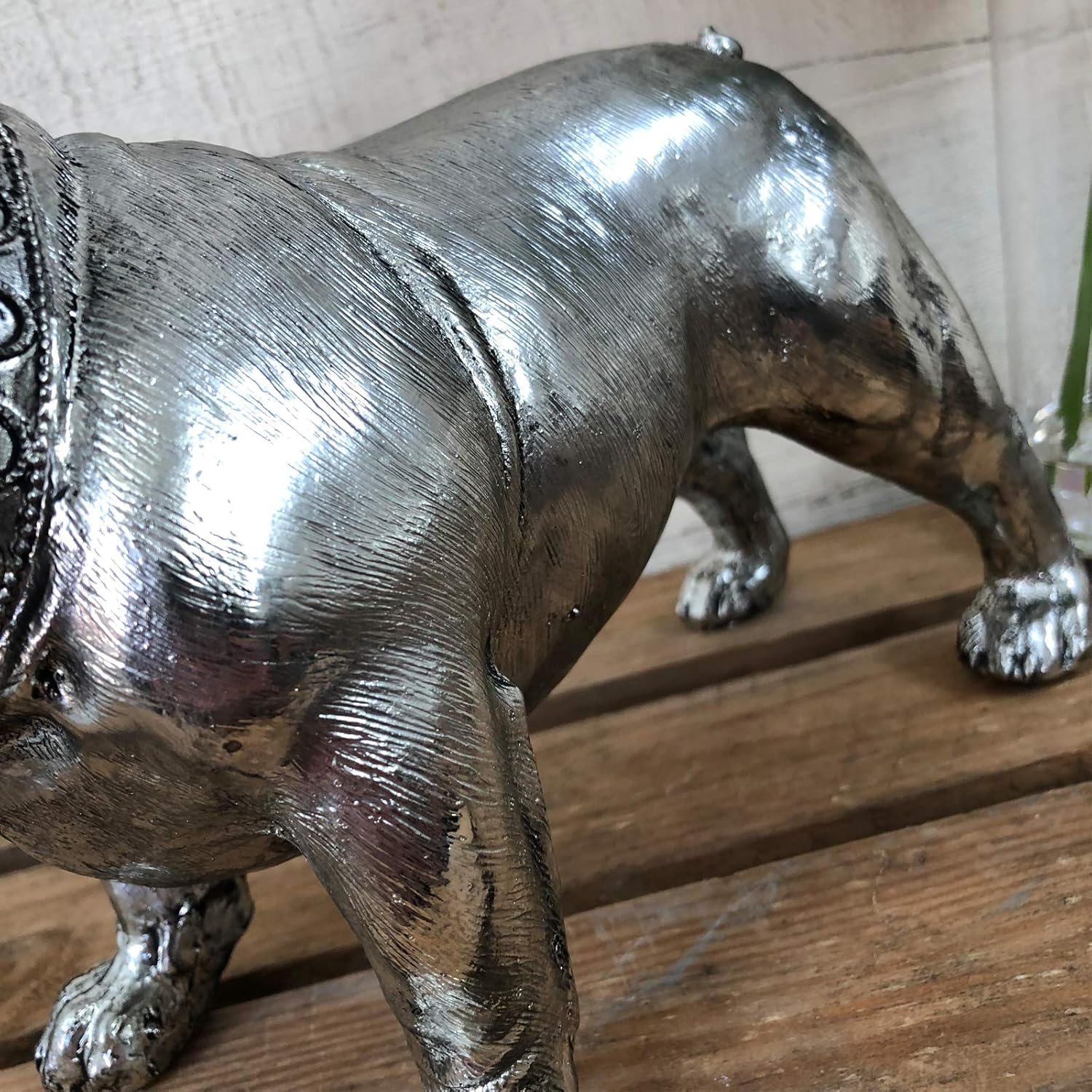 Darthome Vintage Silver British Bulldog Home Ornament Sculpture Figurine Statue Gift 27cm, Multicolor - Image 5