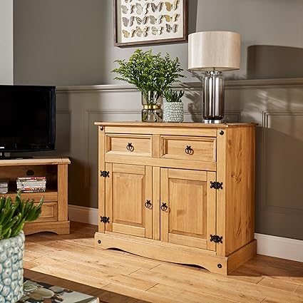 Home Source White Corona Chest Of Drawers Pine 6 Drawer Solid Pine