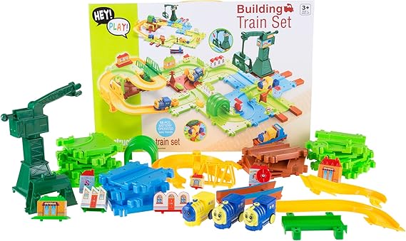 hey play wooden train set