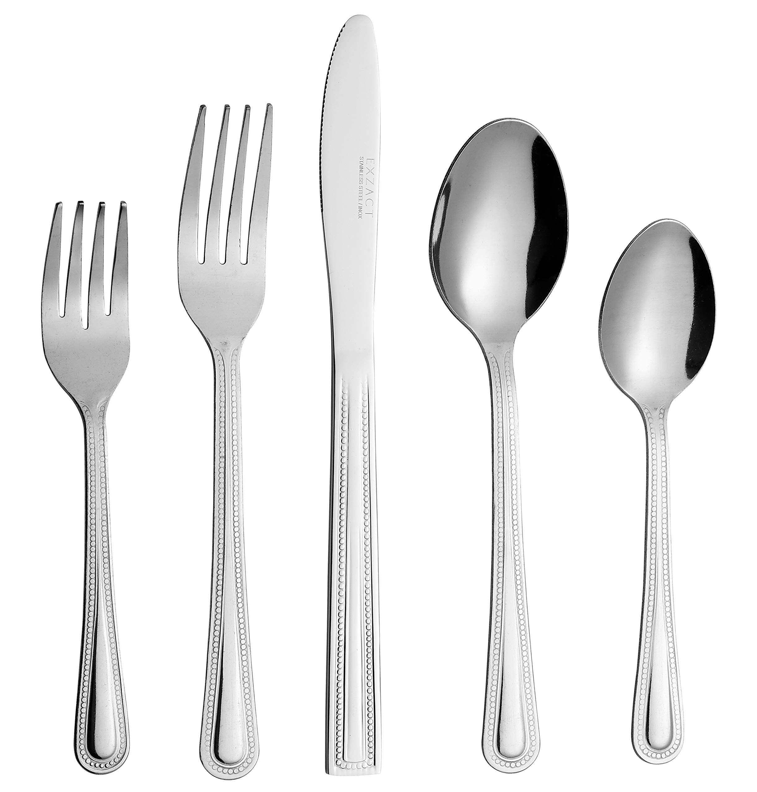 EXZACT Cutlery Set 20 PCS/Flatware Stainless Steel Incl. Dinner Knife