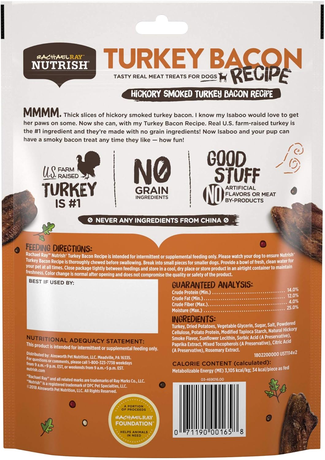 rachael ray nutrish turkey bacon