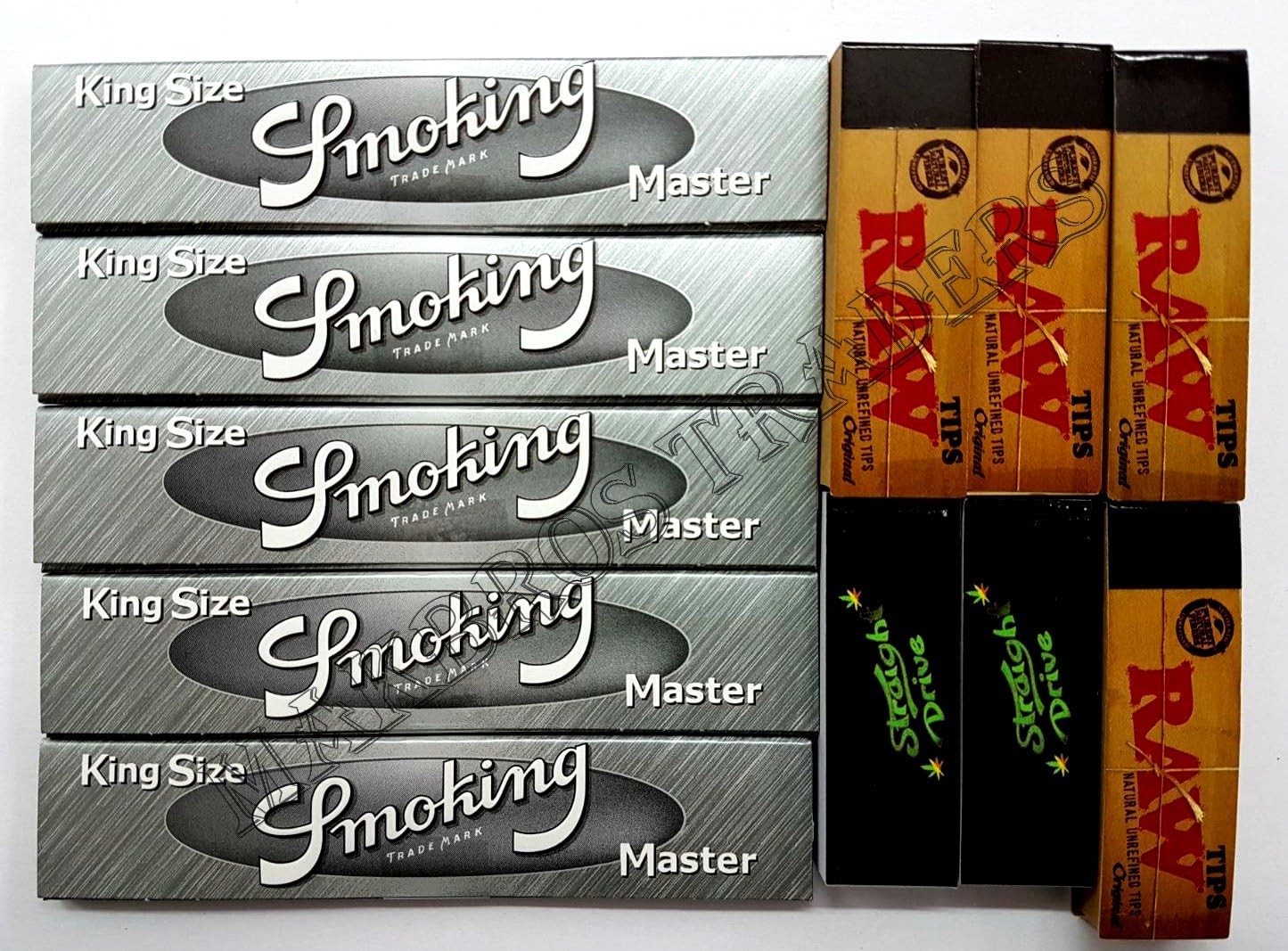 5 Booklets of King Size Rolling Papers & 6 Booklets of Standard Rolling Tips By MakBros (Smoking Master)