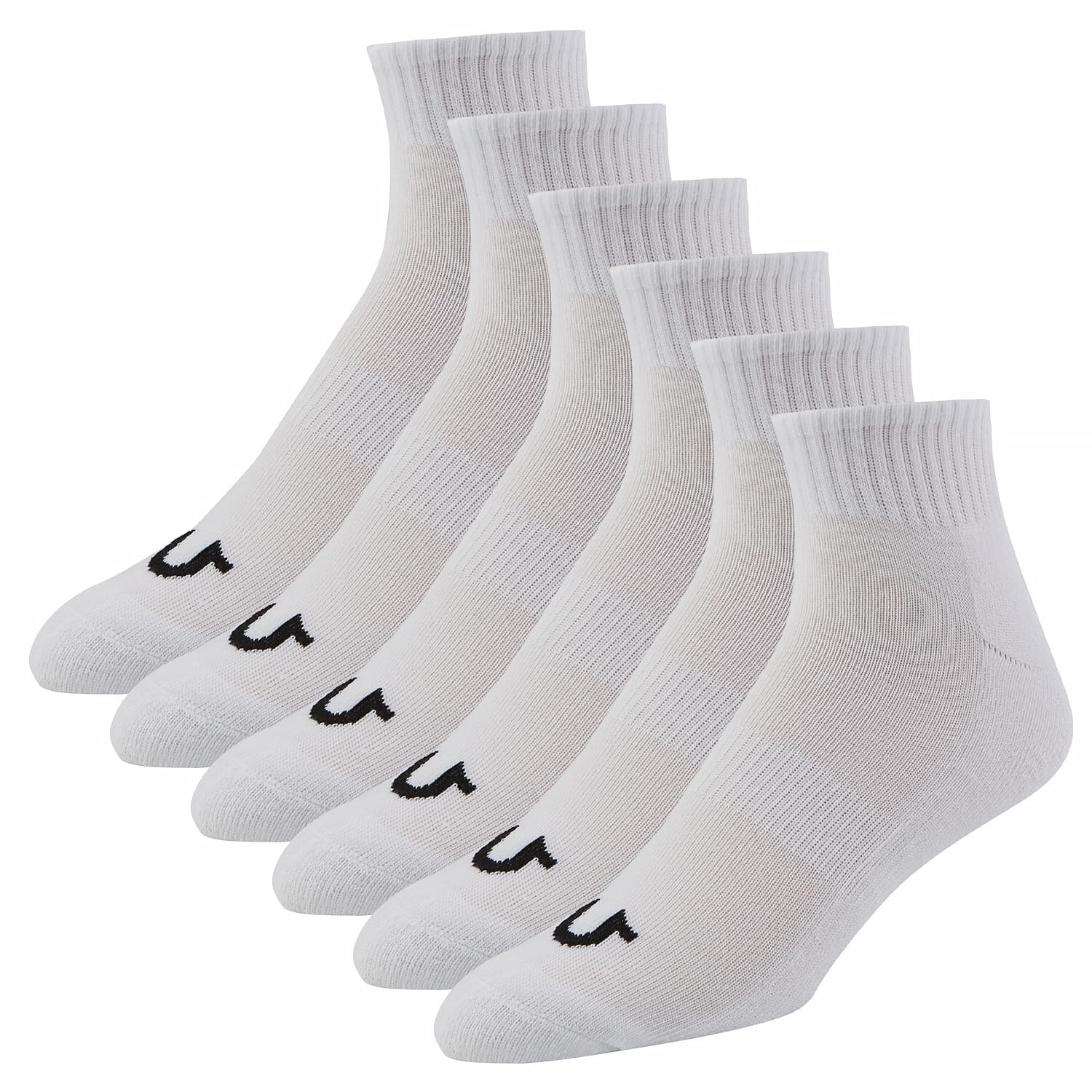 True Religion Mens Socks Ankle Socks for Men 6 & 12 Pairs Quarter Premium Athletic Shoe Size 8-12