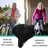DAWAY C40 Ultra-Comfortable Oversized Bike Seat Memory Foam Padded view 7