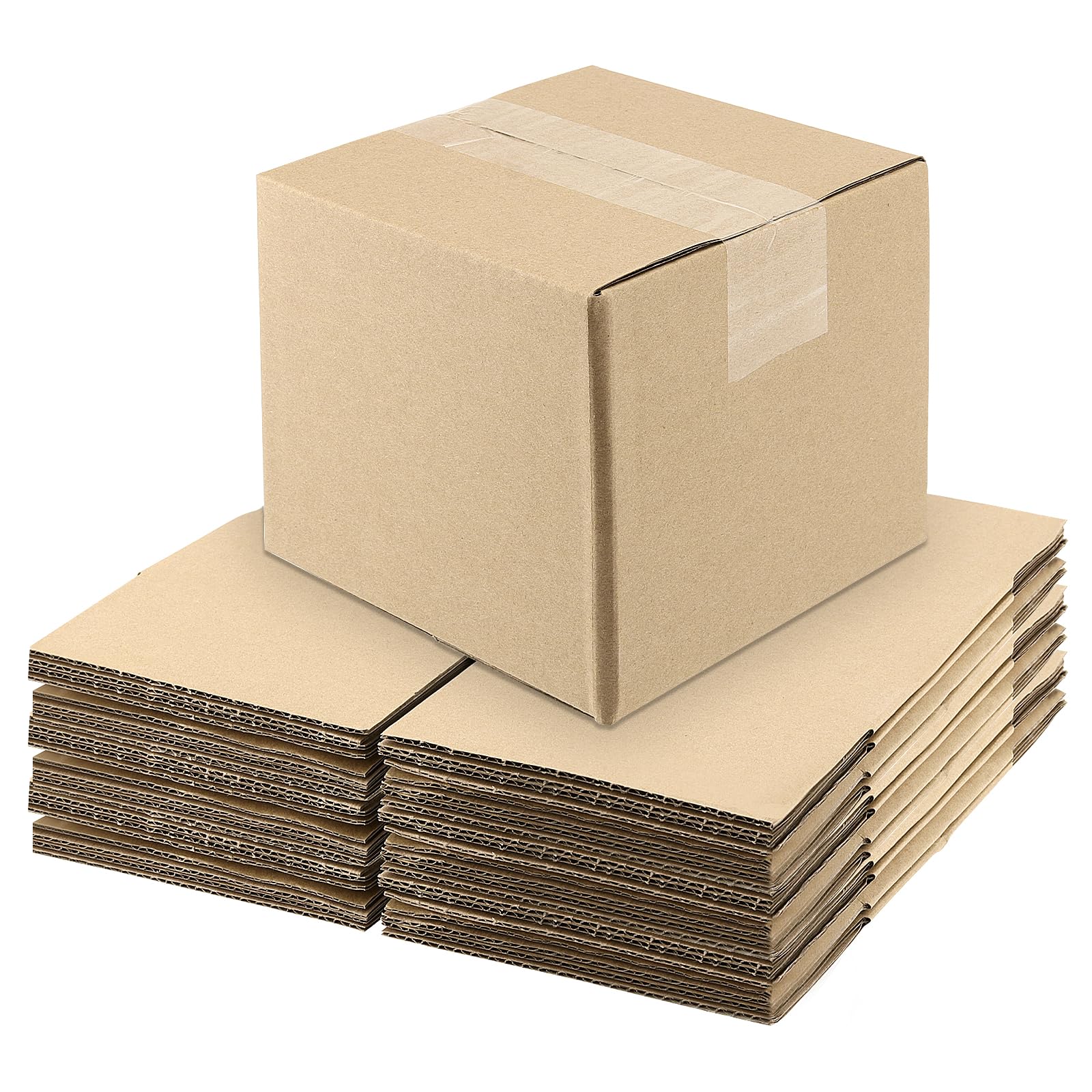 PINGEUI 20 PCS Cardboard Boxes Square, 6" x 6" x 6"/15x15x15cm Corrugated Cardboard Packing Boxes Small Cube Cardboard Shipping Boxes for Mailing, Packaging, Shipping