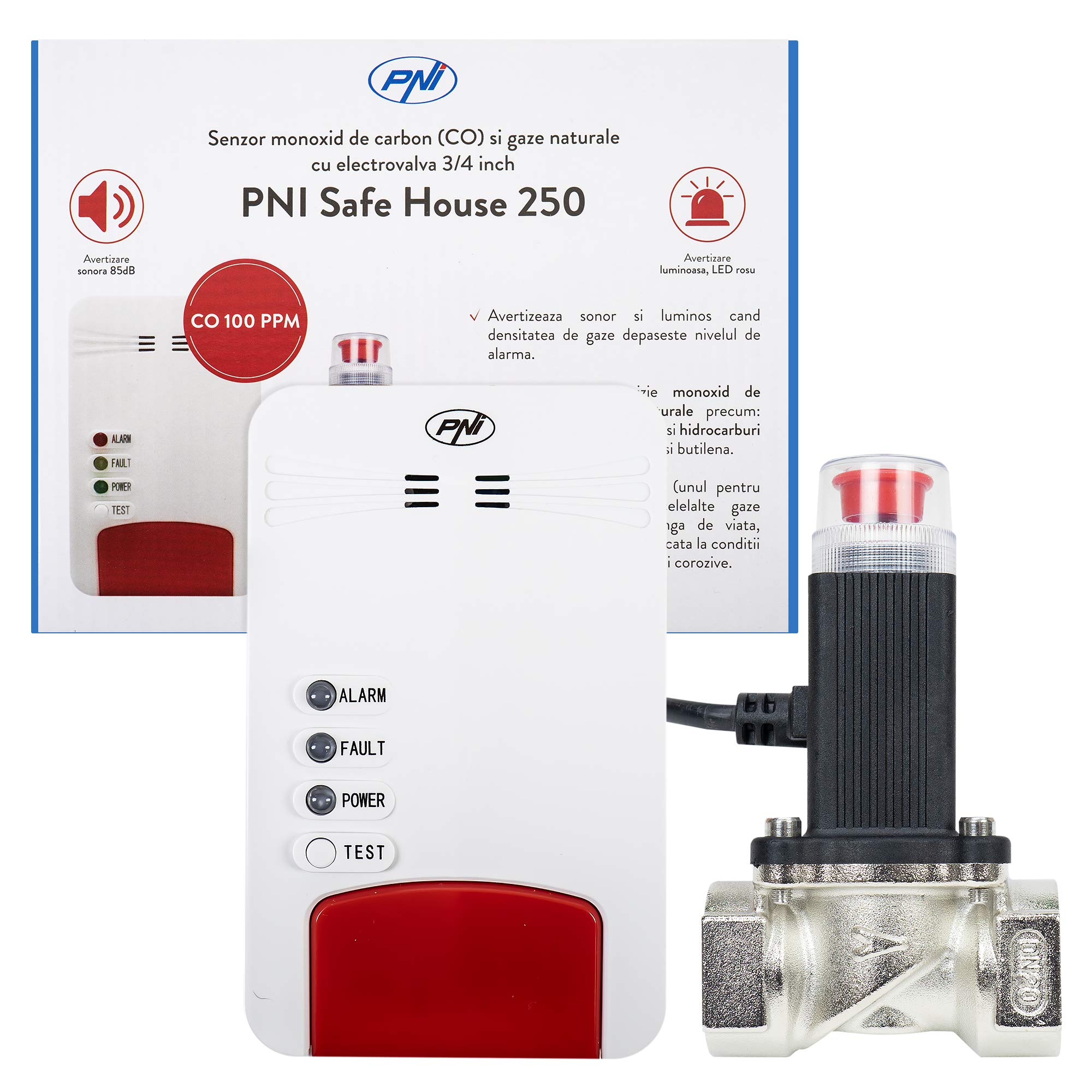 PNI Safe House Dual 250 kit with 2 sensors and 3/4 inch solenoid valve