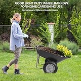 Panana Heavy Duty Garden Trolley 85L 150kg Steel Frame Pneumatic Tires view 7