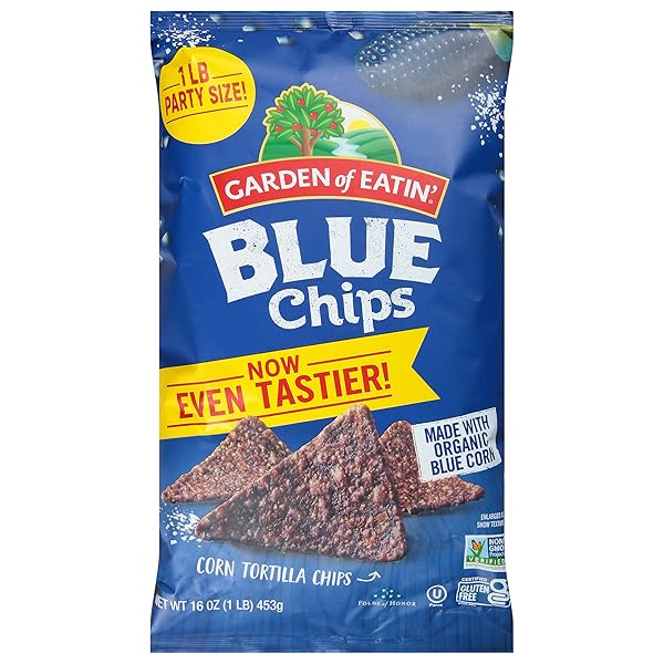 GARDEN OF EATIN’ BLUE CORN TORTILLA CHIPS, BLUE...