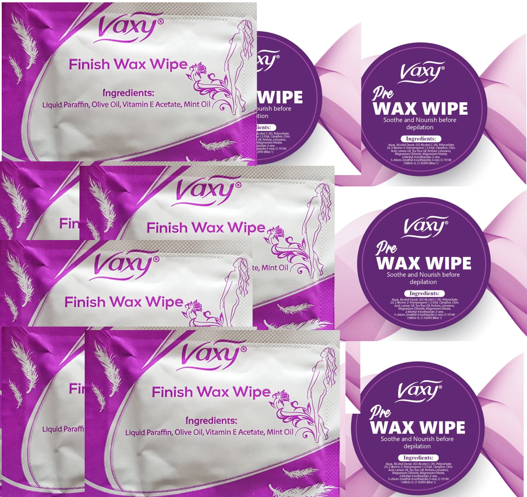 Pre & Post Wax Wipes Soothe and Nourish Skin Before and After Body Waxing. 20 Wipes…