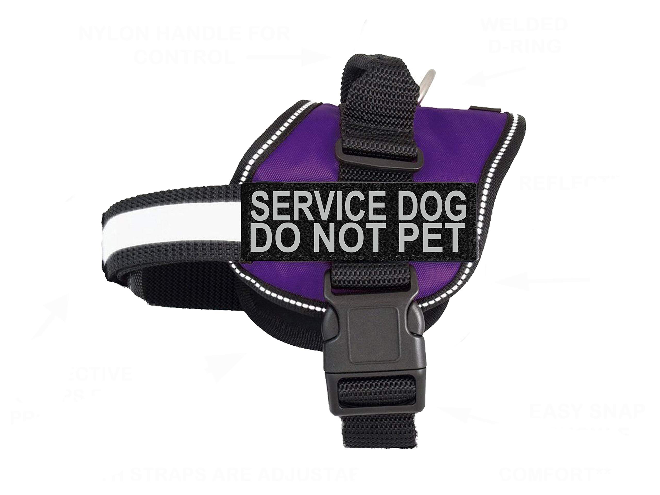 Doggie Stylz Service Dog Harness Vest Comes with 2 Reflective Service Dog DO NOT PET Removable Patches. Please Measure Dog Before Ordering