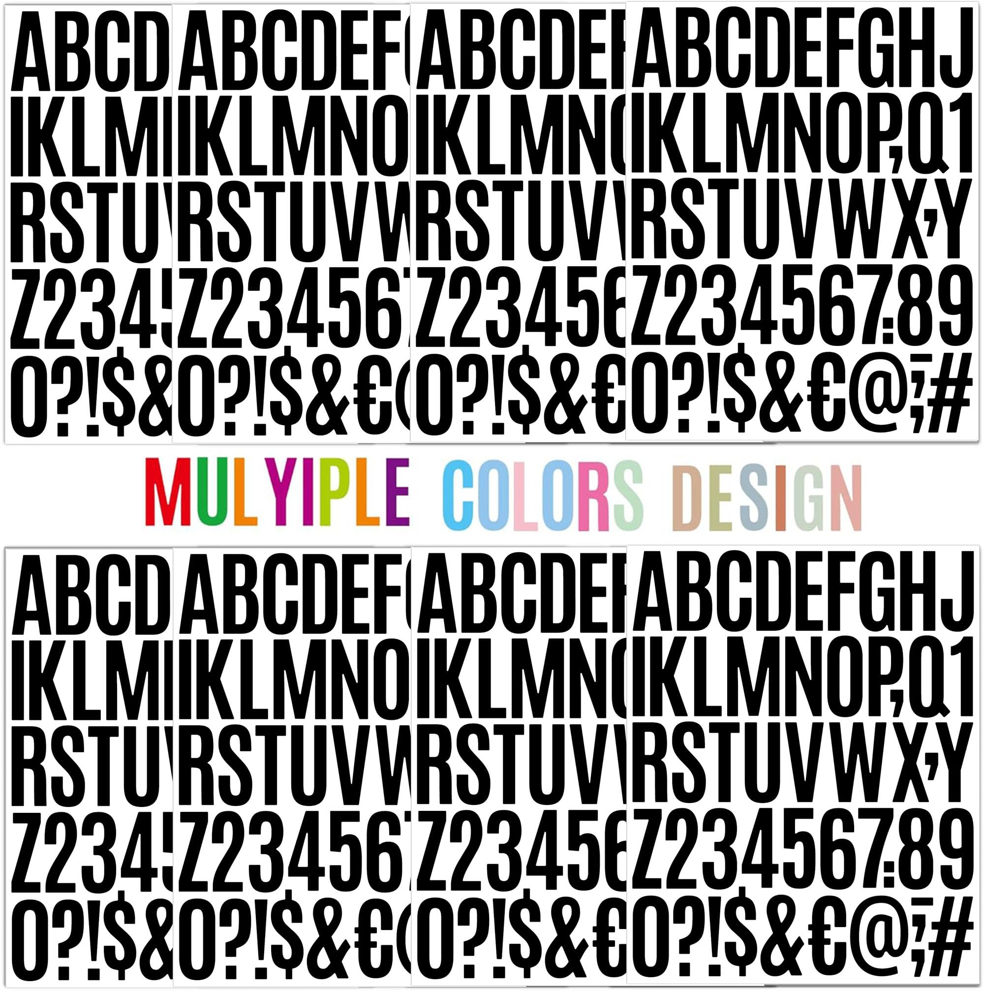 400PCS Large Vinyl Letter & Number Stickers – 2