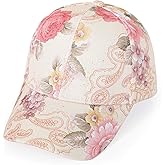 ZLYC Women Fashion Floral Print Baseball Cap Hawaiian Adjustable Snapback Dad Hat