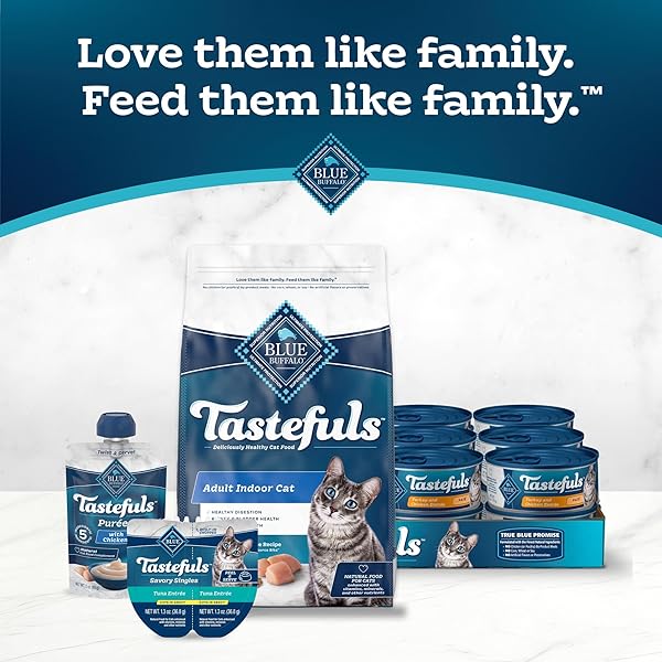 BLUE BUFFALO TASTEFULS NATURAL TENDER MORSELS WET CAT FOOD, CHICKEN ENTRÉE 3-OZ CANS (PACK OF 24)