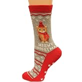 HotSox Womens Meowy Christmas NSkid Sock