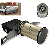 𝗛𝗢𝗡𝗘 Knife Sharpener: Engineered in Canada, Knife Blade Repair and Restoration Tool with Ball Bearings and Detachable Dua