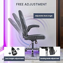 Ergonomic Gaming Chair with Adjustable PU Leather