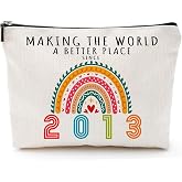 Choinn Sweet 13th Birthday Gifts for Girls - 2013 Makeup Bag - Funny 13 Year Old Gift for Sister, Daughter, granddaughters, nieces - 13th Birthday Decorations - Cosmetic Travel Organizer Bag