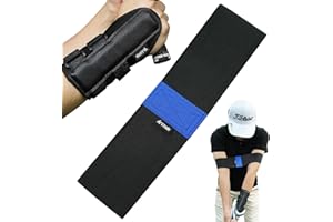 Arttodo Golf Training Kit with Arm Band & Wrist Strap, Golf Swing Training Aid to Correct Wrist Angle and Develop Muscle Memory for Beginner Golfers