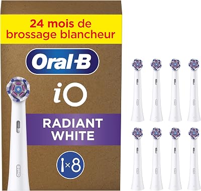 Brossettes de Rechange Radiant White, lot de 8, Blanches