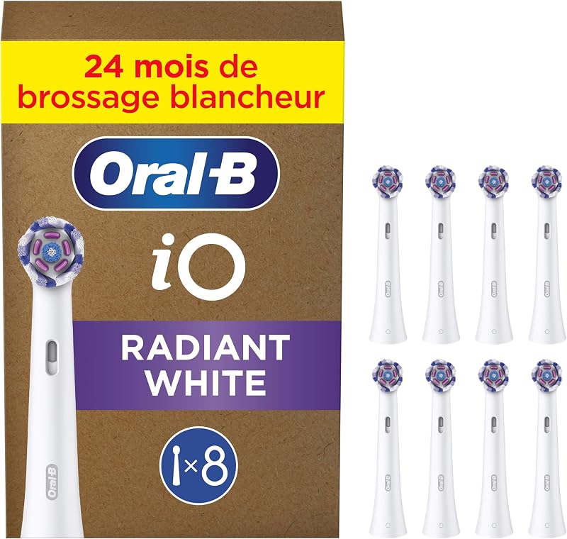 Brossettes de Rechange Radiant White, lot de 8, Blanches