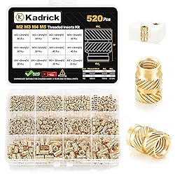Kadrick 520Pcs M2 M3 M4 M5 Threaded Inserts