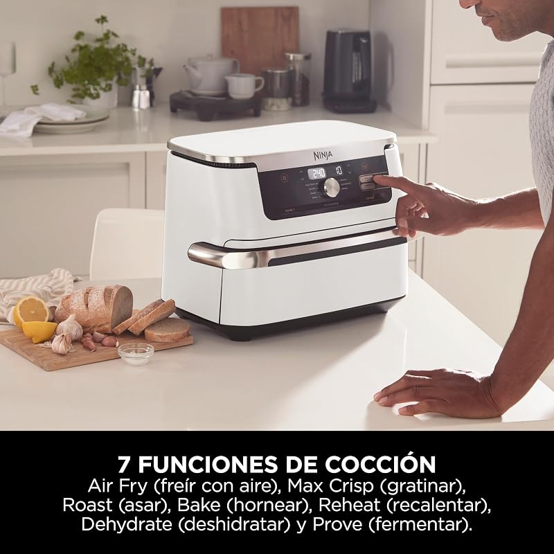 Foodi FlexDrawer, Freidora de Aire con Zona Flex, Blanco