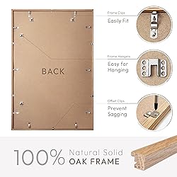 24x36 Poster Frame, Solid Oak 24 x 36 Large Picture