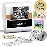 Phomemo Label Printer -M260 Address Label Maker Machine with Tapes,Bluetooth Thermal Label Printer for School Supplies,Name Tag,Barcode,Logo, Easy to Use with Phones& PC,1 1.57"x1.18" Paper