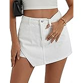Nitzana Denim Skorts Stretchy High Waisted Jean Shorts for Women Trendy Sumemr Mini Jean Skirt with Shorts Underneath