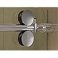 DIYHD 5FT Frameless Chome Stainless Steel Sliding Glass Shower Door Hardware,No Glass