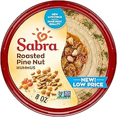 Sabra Roasted Pine Nut Hummus Dip, 8oz - Smooth & Creamy Hummus for Dipping Vegetables & Snacks, Sandwich Spread & Healthy Sn
