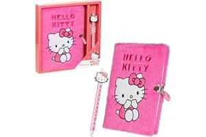 Hello Kitty Sanrio Diary with Lock and Key for Girls Teens Women Kuromi Notebook Journal Pen Gifts for Her (Pink)